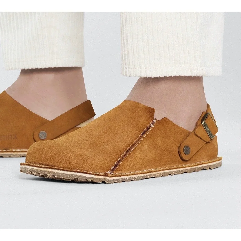 Birkenstock Lutry Clogs Men 43 M10 Mink NEW Suede Convertible Backstrap Brown